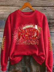 Kansas City Football Sweatshirt Red Kingdom Sweatshirt Game Day Apparel Football Lovers Gifts - Lilybirchmarket