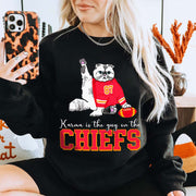 Karma 87 Sweatshirt Karma Is The Guy On The Chiefs Sweatshirt Football Lover Funny Clothing - Lilybirchmarket