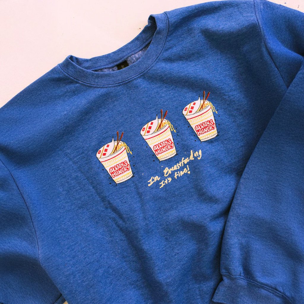 Karrie Locher Merch Always Hungry Ramen Sweatshirt Gifts For Women's - Lilybirchmarket