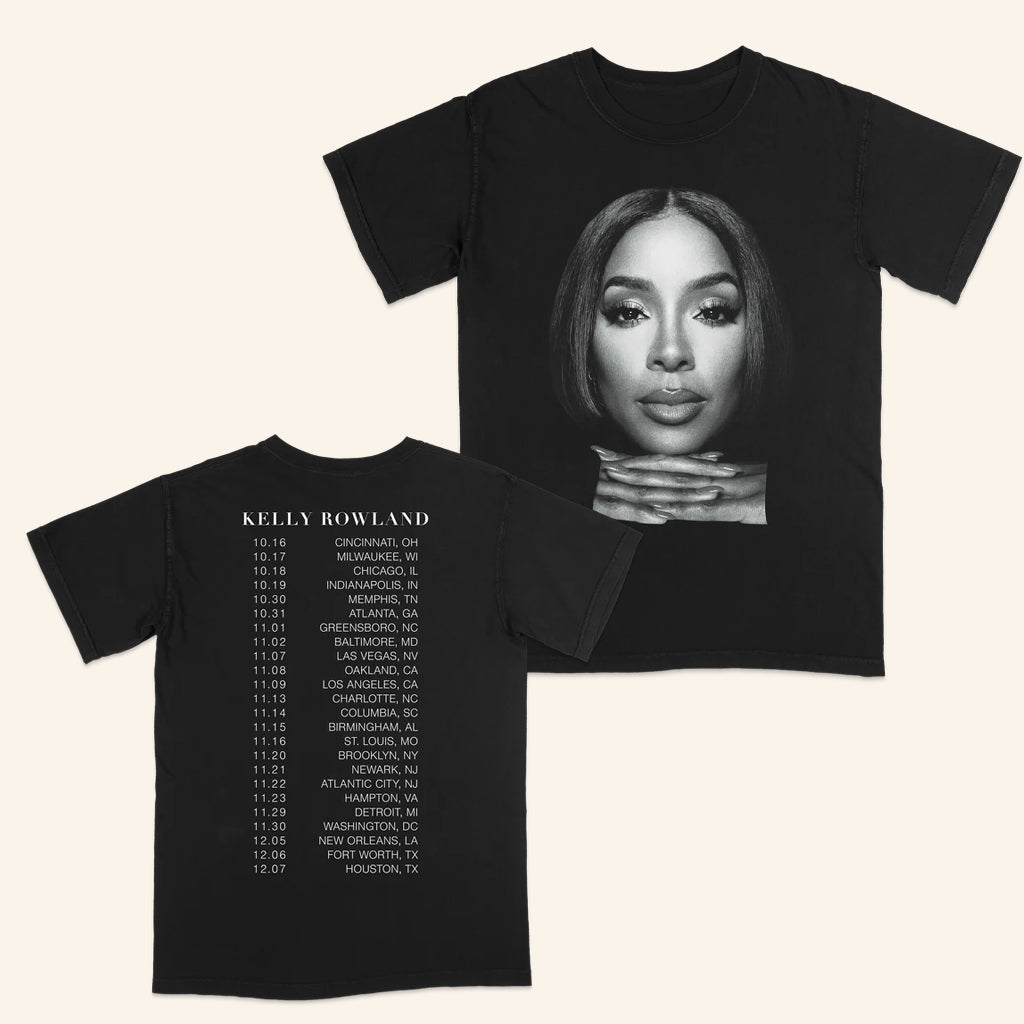 Kelly Rowland Merch Photo Tour Black And White T-Shirt Xmas Presents For Wife - Lily Birch Market