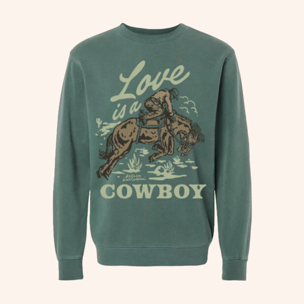 Kelsea Ballerini Merch Love Is A Cowboy Sweatshirt Best Gifts For Boyfriend - Lilybirchmarket