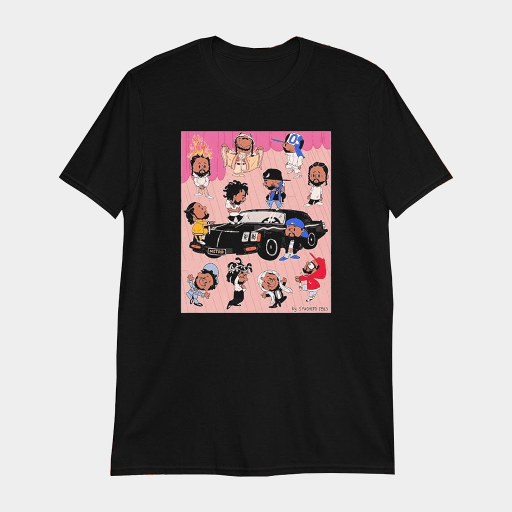 Kendrick Lamar Meets Charlie Brown The Peanuts Style Painting T-Shirt Gifts For Rap Lovers - Lily Birch Market
