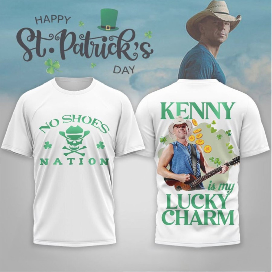 Kenny Chesney No Shoes Nation St Patrick's Day Lucky Charm T-Shirt Kenny Chesney Merch - Lily Birch Market