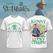  Kenny Chesney No Shoes Nation St Patrick's Day Lucky Charm T-Shirt Kenny Chesney Merch - TradiViet