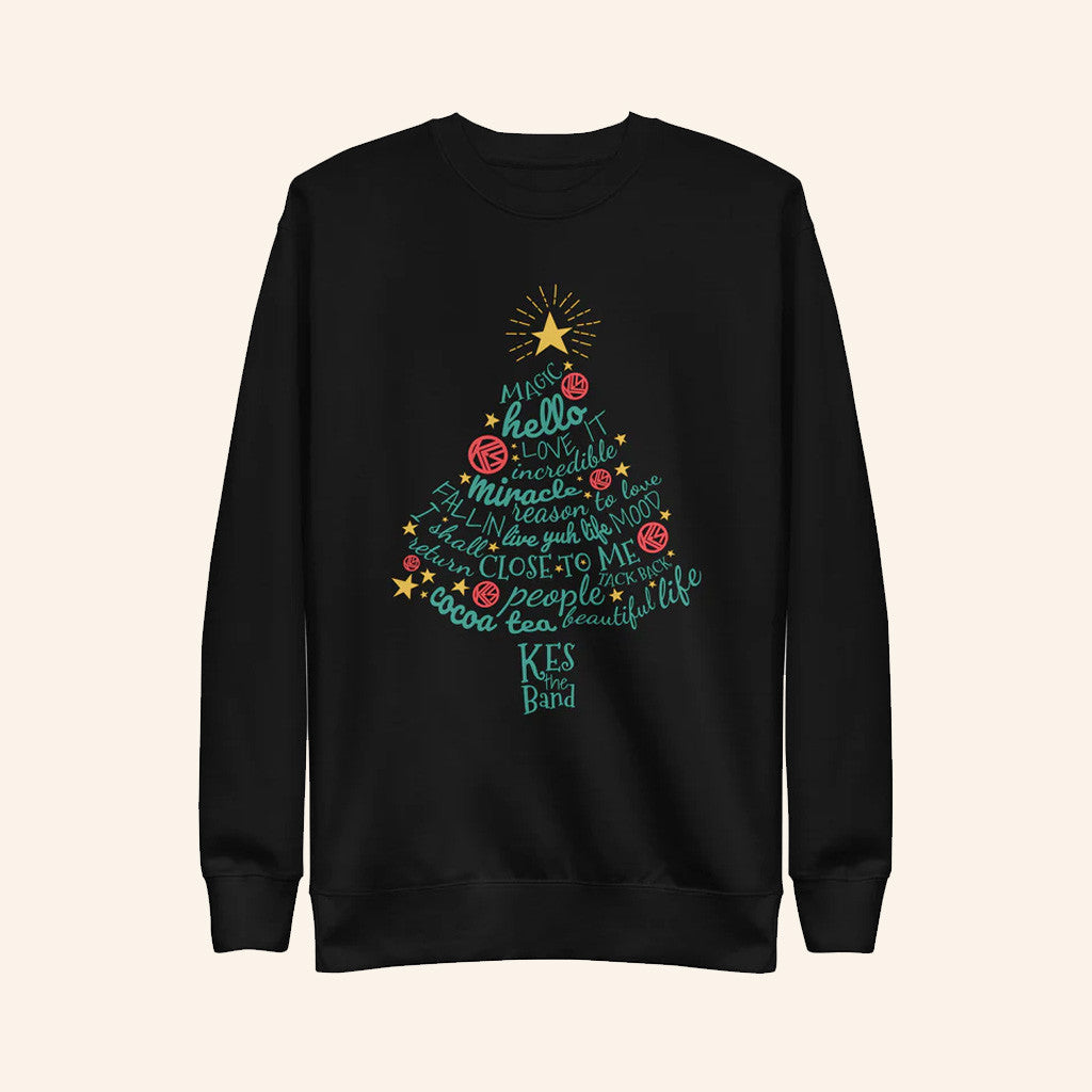 Kes The Band Merch KTB Christmas Tree Lyric Sweatshirt Xmas Gifts For Music Fans - Lilybirchmarket