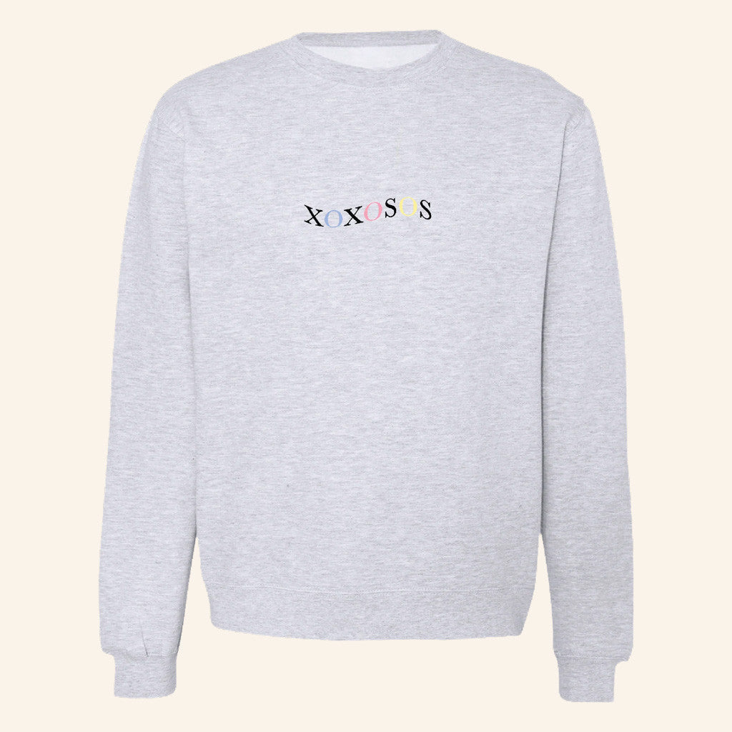 Keshi Tour Merch XOXOSOS Grey Crewneck Sweatshirt Gifts For Her - Lilybirchmarket