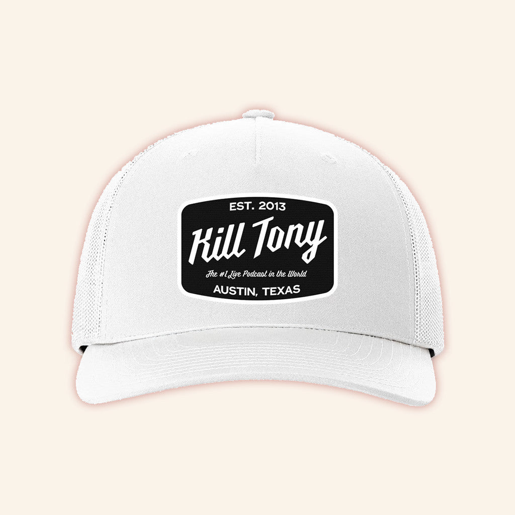 Kill Tony Merch Austin Texas Embroidered Trucker Hat White Gifts For Him - Lilybirchmarket