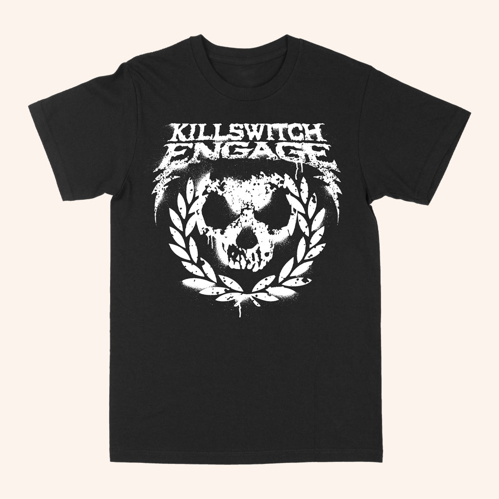Killswitch Engage Merch Skull Wreath T-Shirt Black Cool Gifts For Music Lovers - Lily Birch Market
