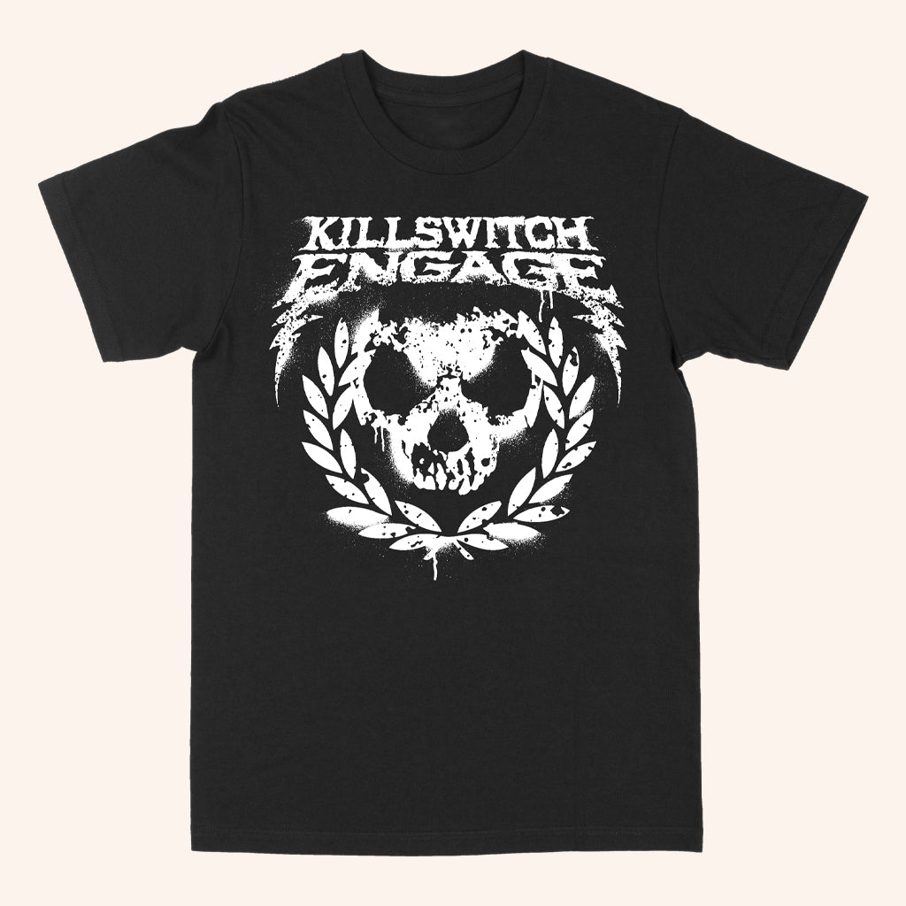 Killswitch Engage Merch Skull Wreath T-Shirt Black Presents For Music Lovers - Lily Birch Market