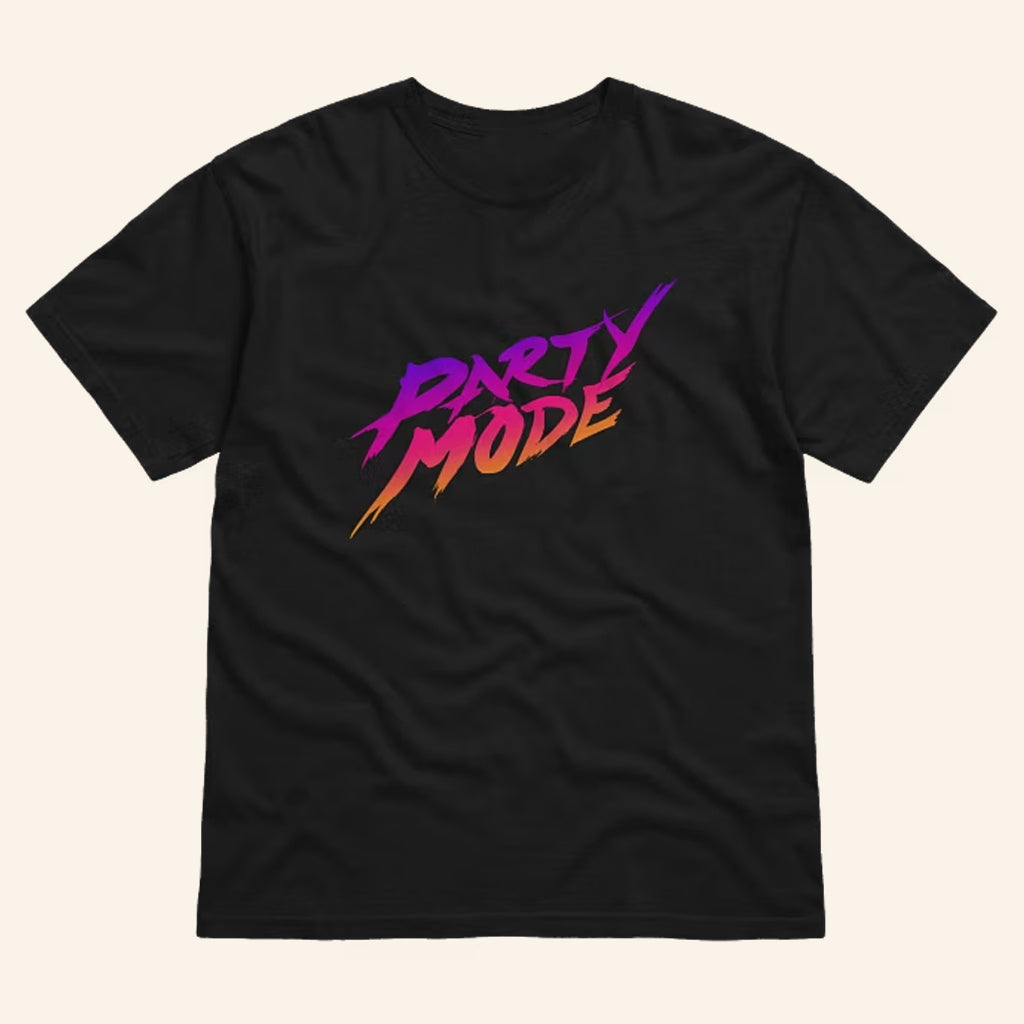 Kinda Funny Merch Party Mode T-Shirt Black Present For Brothers - Lily Birch Market