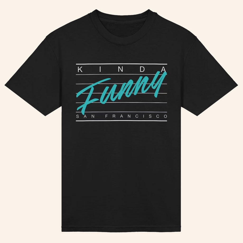 Kinda Funny Merch Retro Lines T-Shirt Black Best Gifts For Boyfriend - Lily Birch Market