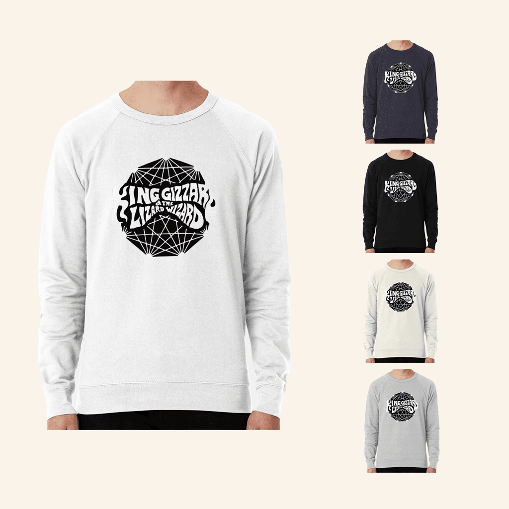 King Gizzard Merch King Gizzard Logo Sweatshirt Gifts For Music Fans - Lilybirchmarket