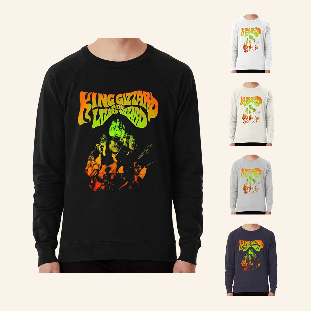 King Gizzard Merch King Gizzard Sweatshirt Music Lover Gifts For Him - Lilybirchmarket