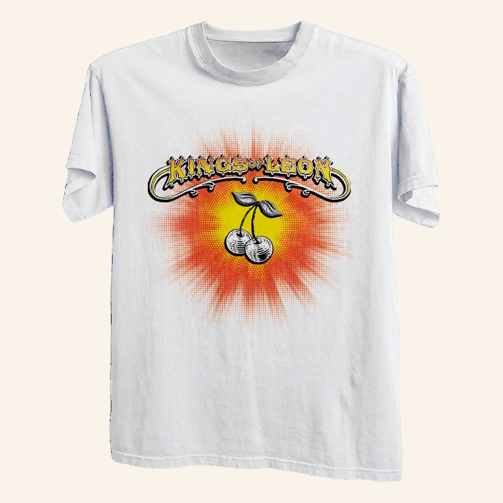 Kings Of Leon Merch Cherries Burst Vintage T-Shirt Gift Ideas For Rock Music Lovers - Lily Birch Market