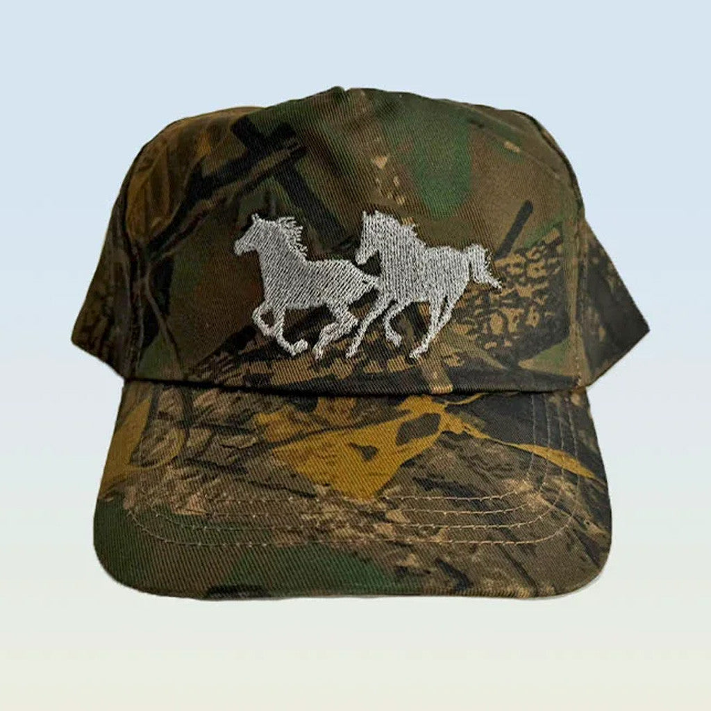 Kings Of Leon Merch Mustang Camo Hat Presents For Rock Music Lovers - Lilybirchmarket