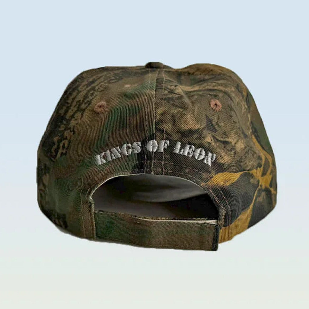 Kings Of Leon Merch Mustang Camo Hat Presents For Rock Music Lovers - Lilybirchmarket