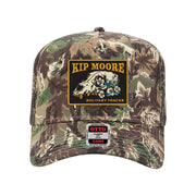 Kip Moore Merch Tour 2025 Camo Skull Trucker Hat Embroidered Music Related Gifts For Guys - Lilybirchmarket