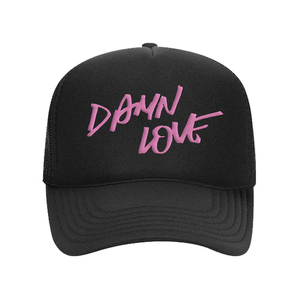 Kip Moore Merch Tour 2025 Damn Love Black Embroidered Trucker Hat Cool Gifts For Music Lovers - Lilybirchmarket