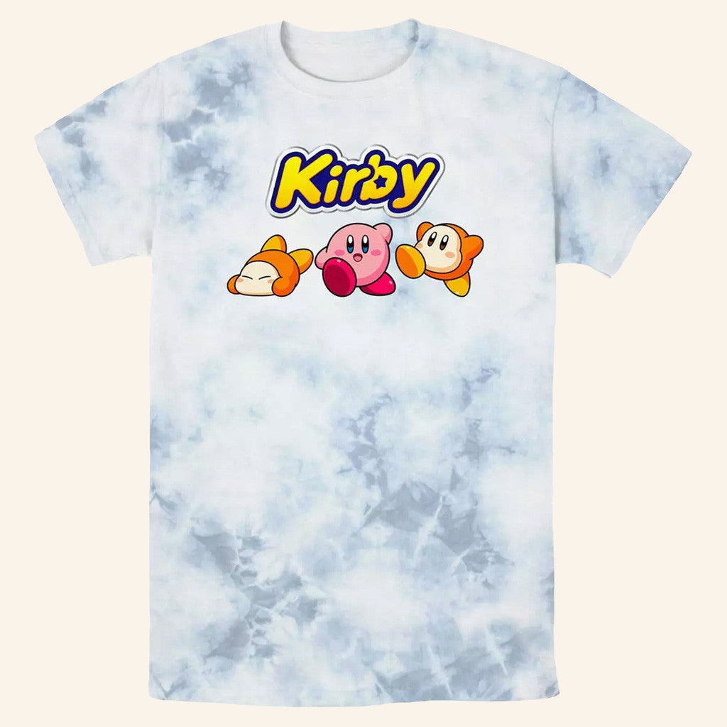 Kirby Merch Kirby And Waddle Dee Logo Tie Dye Shirt Gifts Ideas For Her - Lily Birch Market