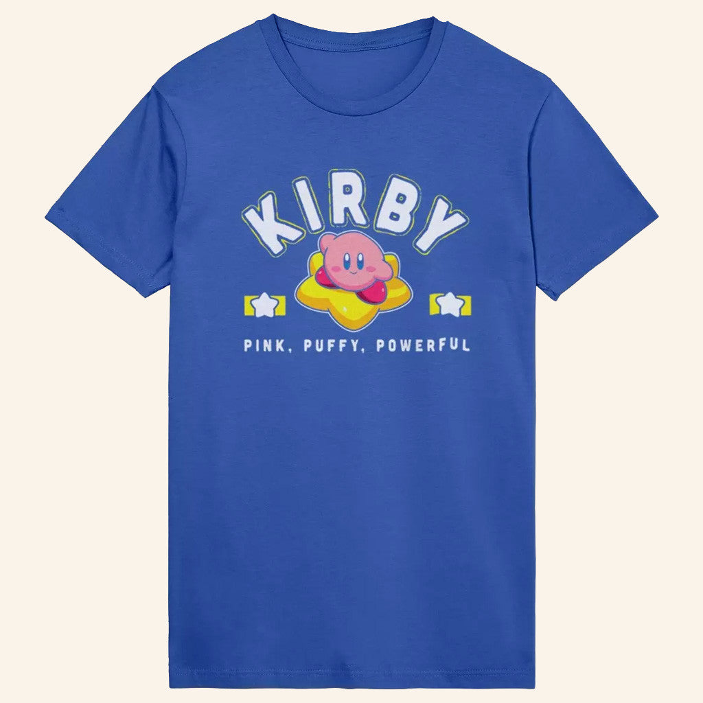 Kirby Merch Kirby Pink Puffy Powerful T-Shirt Great Gifts For Brothers - Lily Birch Market