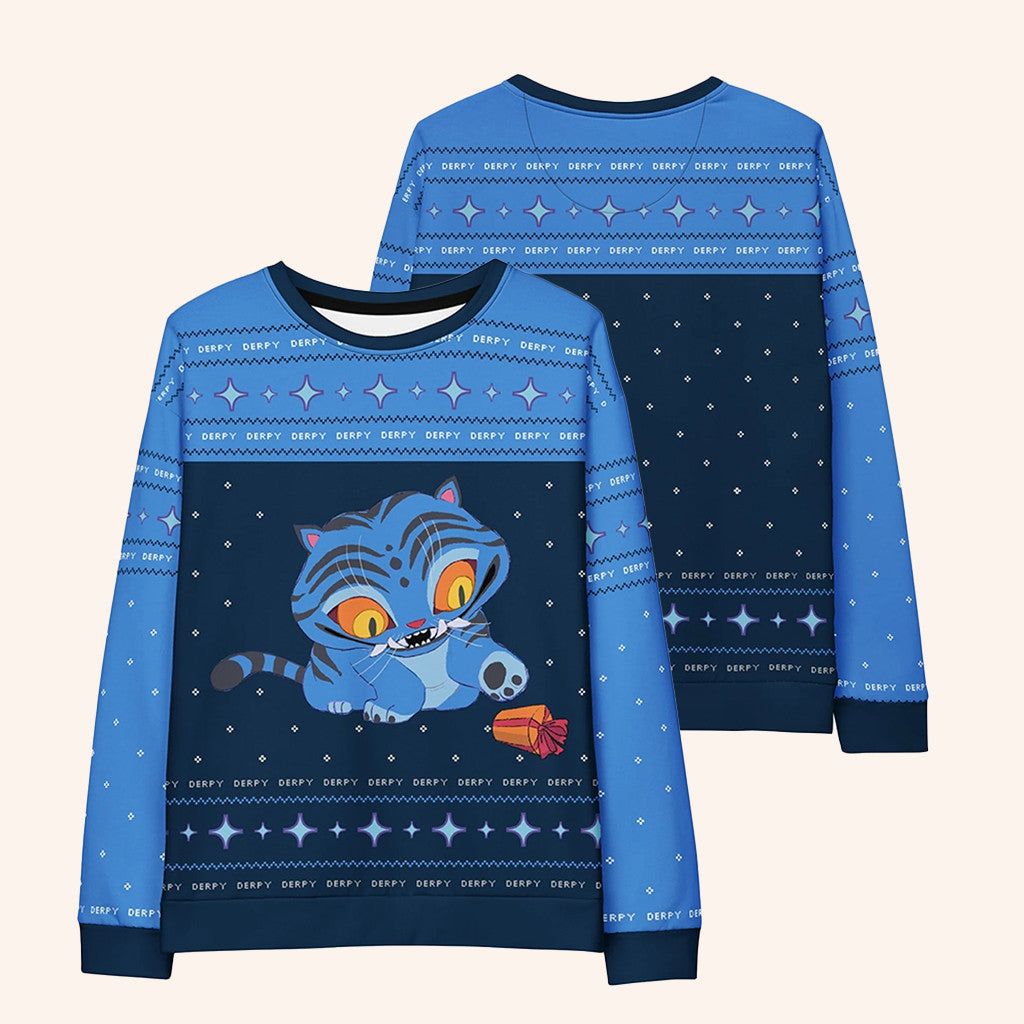 Kpop Demon Hunters Derpy Holiday Crewneck Sweatshirt 2025 Xmas Gifts For Brother - Lilybirchmarket