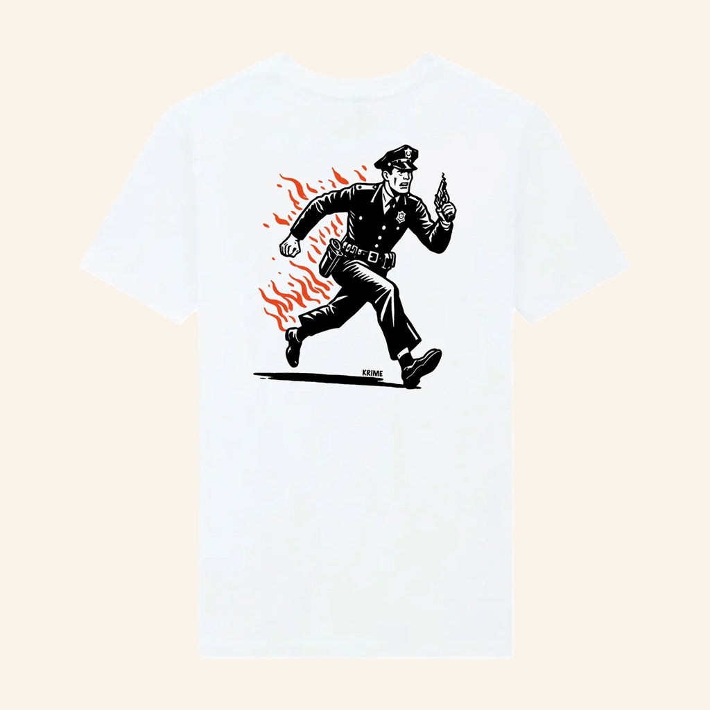 Krime Flammable Police T-Shirt Krime Merch Gifts Ideas For Brothers - Lily Birch Market