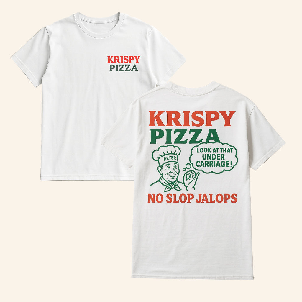 Krispy Pizza Merch No Slop Jalops White T-Shirt Christmas Present For Husband - Lily Birch Market