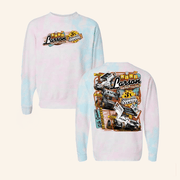Kyle Larson Merch Winners' Row Design Tie-Dye Candy Crewneck Sweatshirt Racing Fans Gifts - Lilybirchmarket