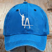 LA Dodgers Back To Back Champions Hat World Series Merch 2025 Embroidered Hat Husband Gifts - Lilybirchmarket