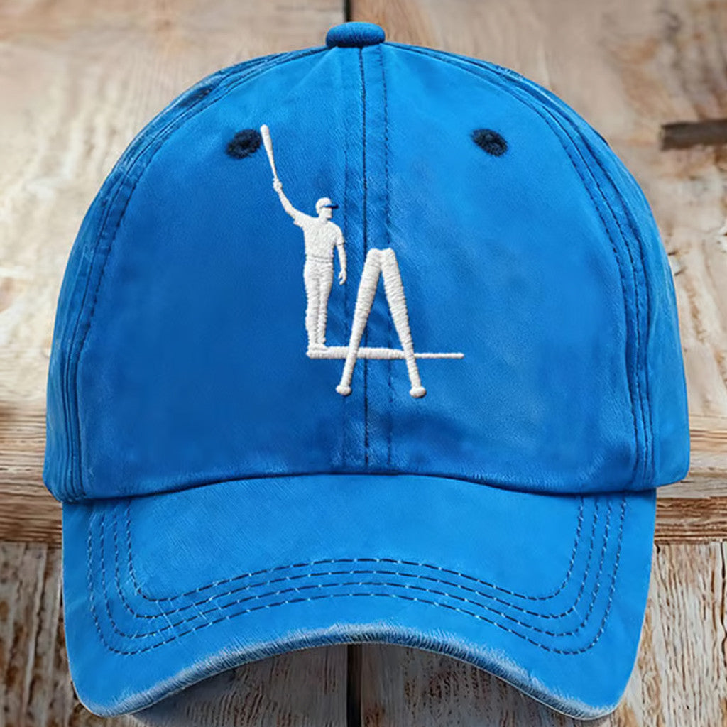 LA Dodgers Back To Back Champions Hat World Series Merch 2025 Embroidered Hat Husband Gifts - Lilybirchmarket