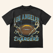 LA Football Merch Seen X Los Angeles Football Black Power Grid T-Shirt Football Lovers Gifts - Lily Birch Market