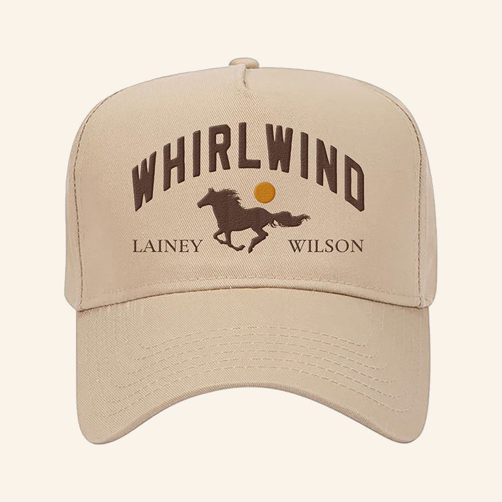 Lainey Wilson Merch Tour 2025 Khaki Whirlwind Hat Embroidered Gifts For Music Fans - Lilybirchmarket