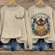 Lainey Wilson Merch Wild Flowers Wild Horses Sweatshirt Western Country Music Fan Mother's Day Gift for Mom - Lilybirchmarket