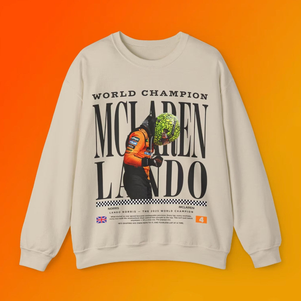 Lando Norris Merch World Champion 2025 Mclaren Lando Sweatshirt Gifts For F1 Fans - Lilybirchmarket