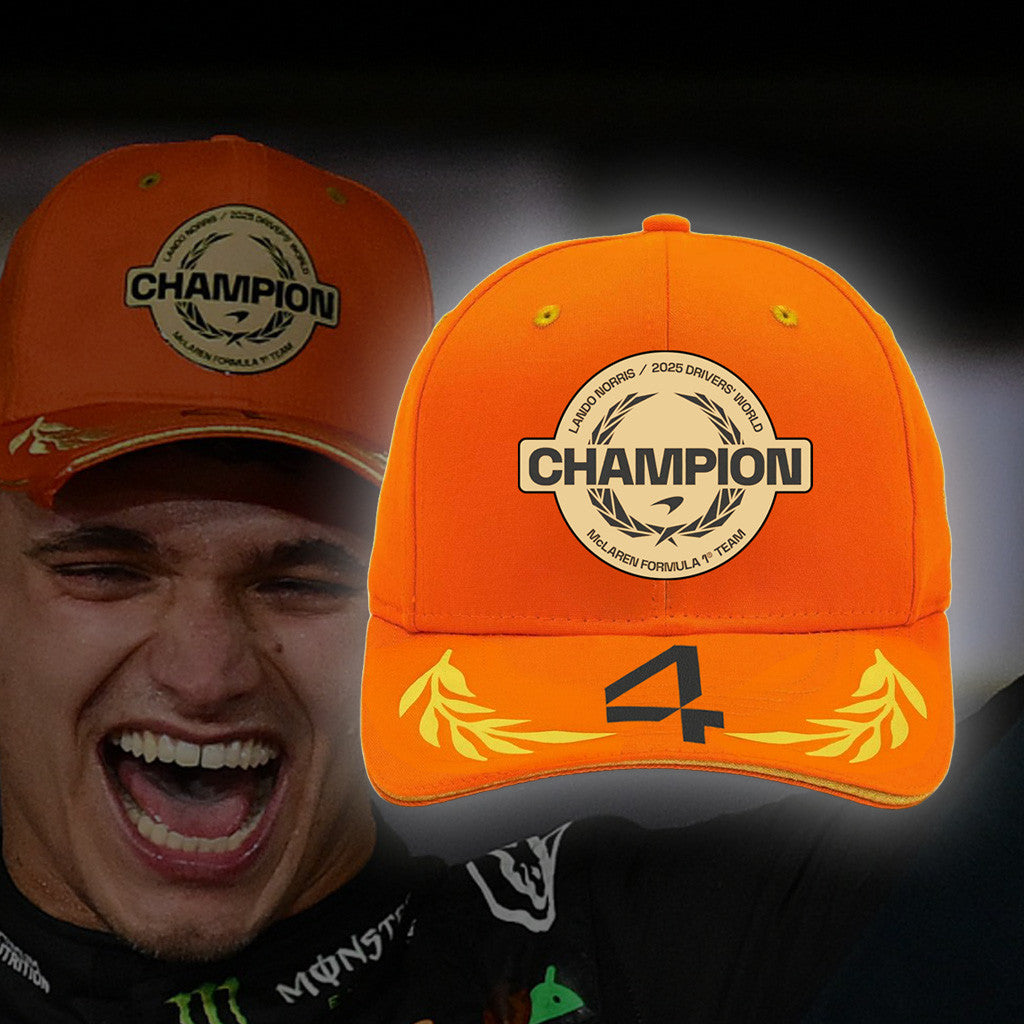 Lando Norris World Championship Merch Lando Norris Champion Hat WDC Merch Gifts For Fans - Lilybirchmarket