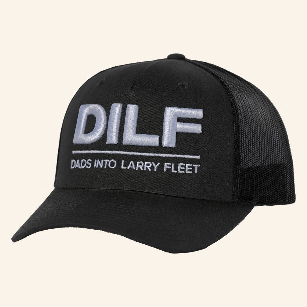 Larry Fleet Merch Tour 2025 DILF Embroidered Trucker Hat Gifts For Music Lovers - Lilybirchmarket