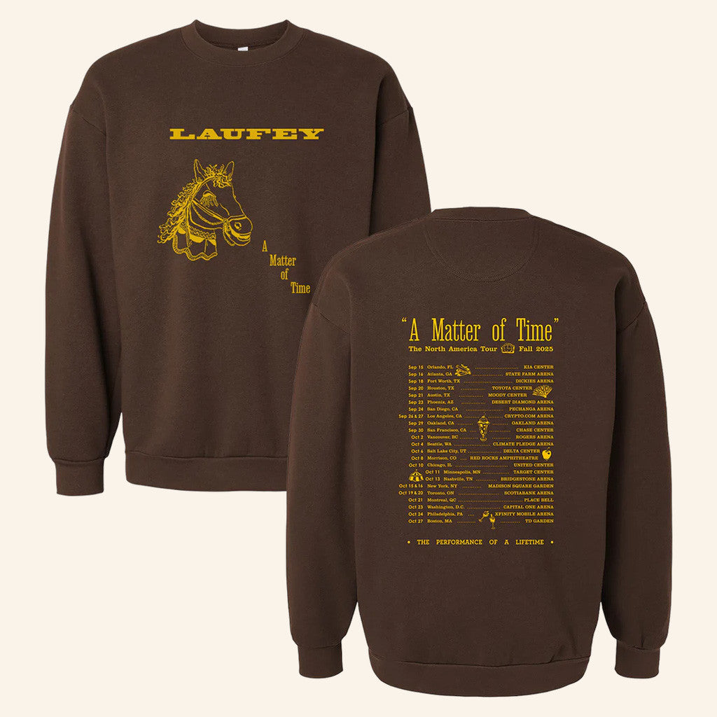 Laufey Merch A Matter Of Time Tour Crewneck Sweatshirt Christmas Gifts For Music Lovers - Lilybirchmarket
