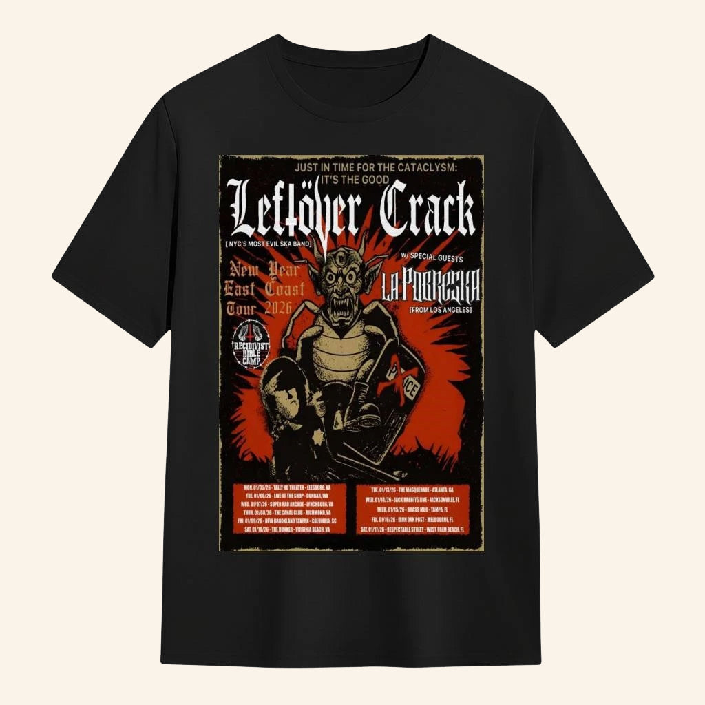 Leftover Crack New Year East Coast Tour 2026 T-Shirt Leftover Crack Merch Gifts For Rock Lover - Lily Birch Market