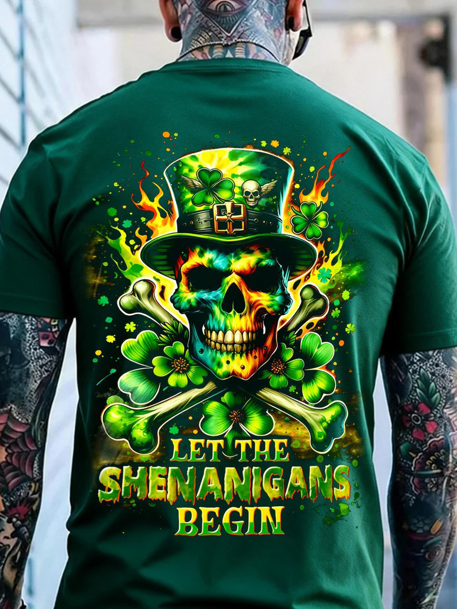  Let The Shenanigans Begin T-Shirt Men's St Patrick's Day Apparel Gifts For Ireland - TradiViet