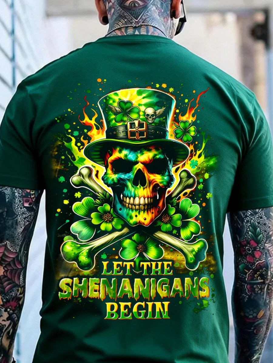 Let The Shenanigans Begin T-Shirt Men's St Patrick's Day Apparel Gifts For Ireland - Lily Birch Market