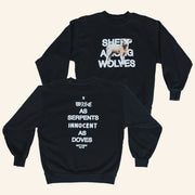Life Church Merch Sheep Among Wolves Crewneck Sweatshirt Christmas Ideas For Boyfriend - Lilybirchmarket