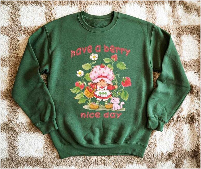 Life Is Delicious Sweatshirt Funny Strawberry Sweatshirt Gifts For Him Merch Apparel - Lilybirchmarket
