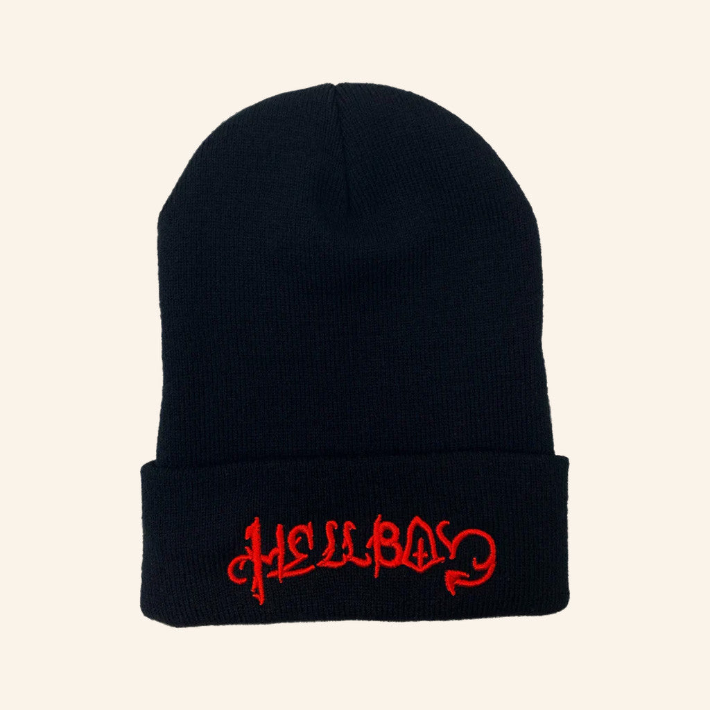 Lil Peep Merch Embroidered Hellboy Beanie Birthday Present For Son - Lilybirchmarket
