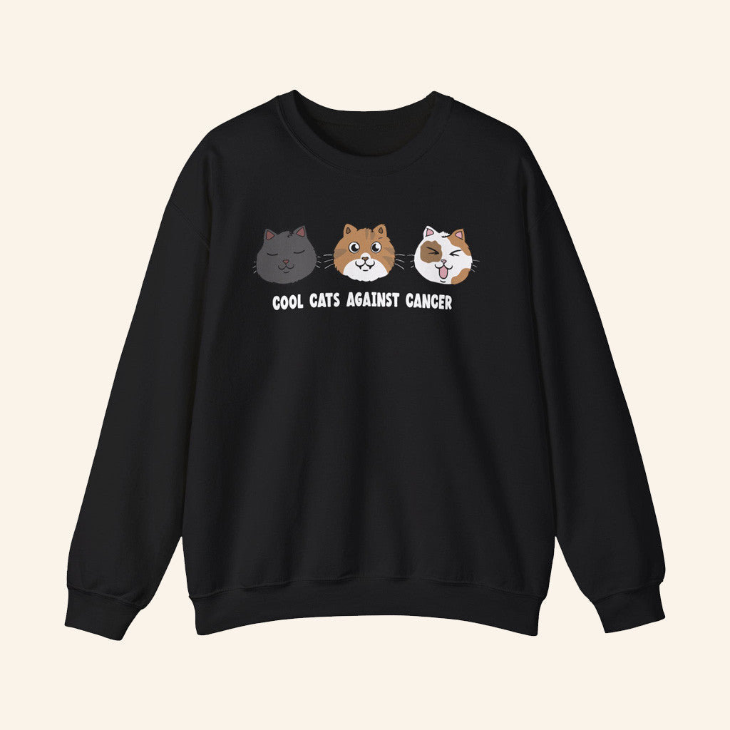 Lilsimsie Merch Lilsimsie Cool Cats Against Cancer Sweatshirt Birthday Gift For Her - Lilybirchmarket