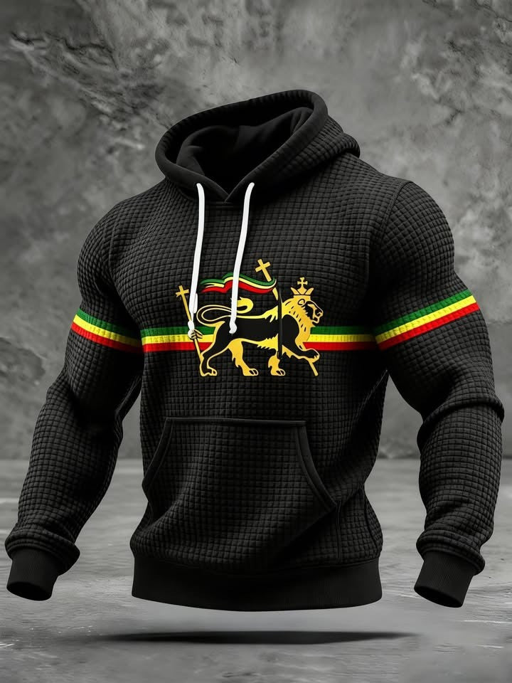 Lion Of Judah With Rasta Flag Hoodie Black History Month Apparel African American Gift For Men - Lilybirchmarket
