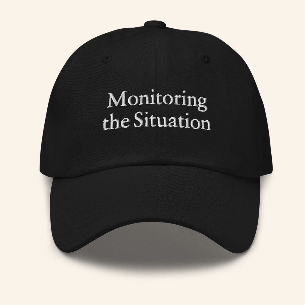 Litquidity Merch Monitoring The Situation Embroidered Hat Gifts For Dudes - Lilybirchmarket