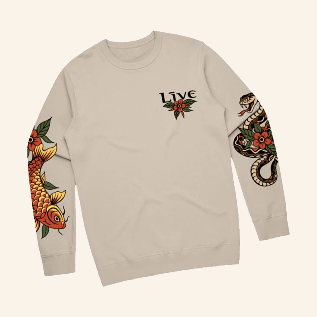 Live The Band Merch Koi Fish Sweatshirt Gifts For Boyfriend - Lilybirchmarket