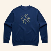 Lizzy McAlpine Merch Navy Vortex Crewneck Sweatshirt Gifts For Girlfriend - Lilybirchmarket