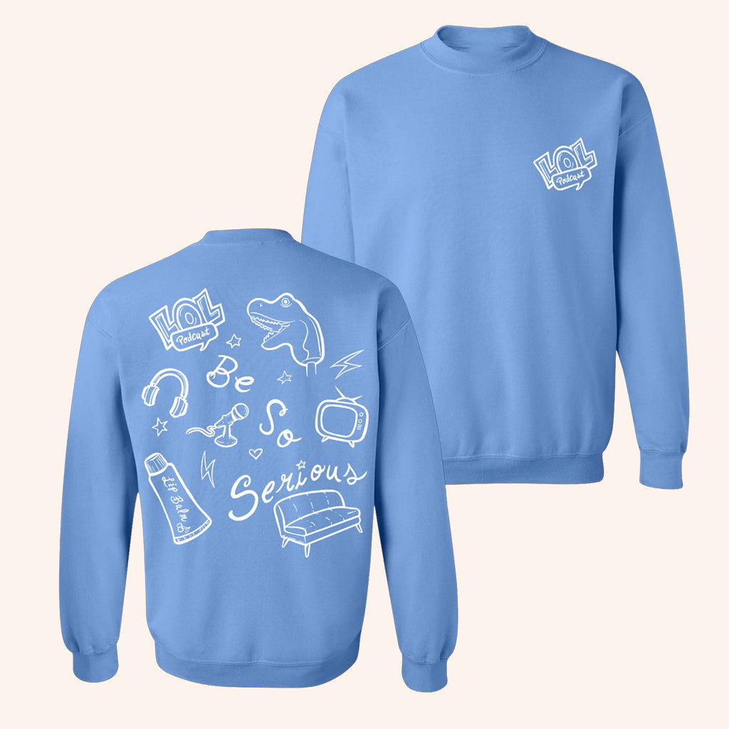 LOL Podcast Merch Sketch Crewneck Sweatshirt Birthday Ideas For Boyfriend - Lilybirchmarket