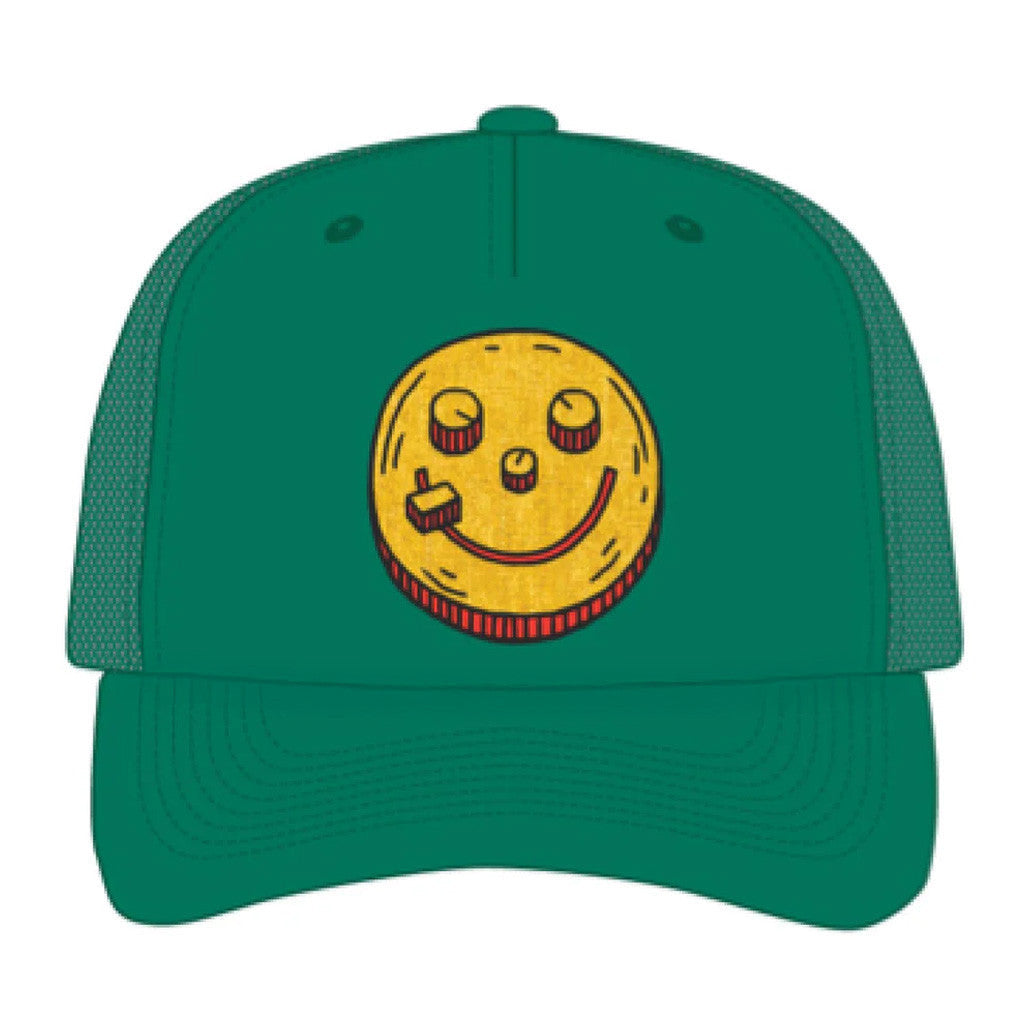 Lollapalooza Band Merch Chenille Smiley Trucker Hat Gift Ideas For Husband - Lilybirchmarket